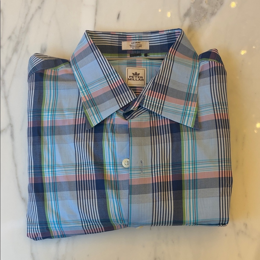 Peter Millar Multicolor Plaid Button Down Shirt
